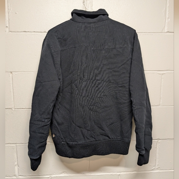 Volcom Women's Black Sherpa Lined Bomber Jacket Size Medium or 6 - Picture 4 of 11